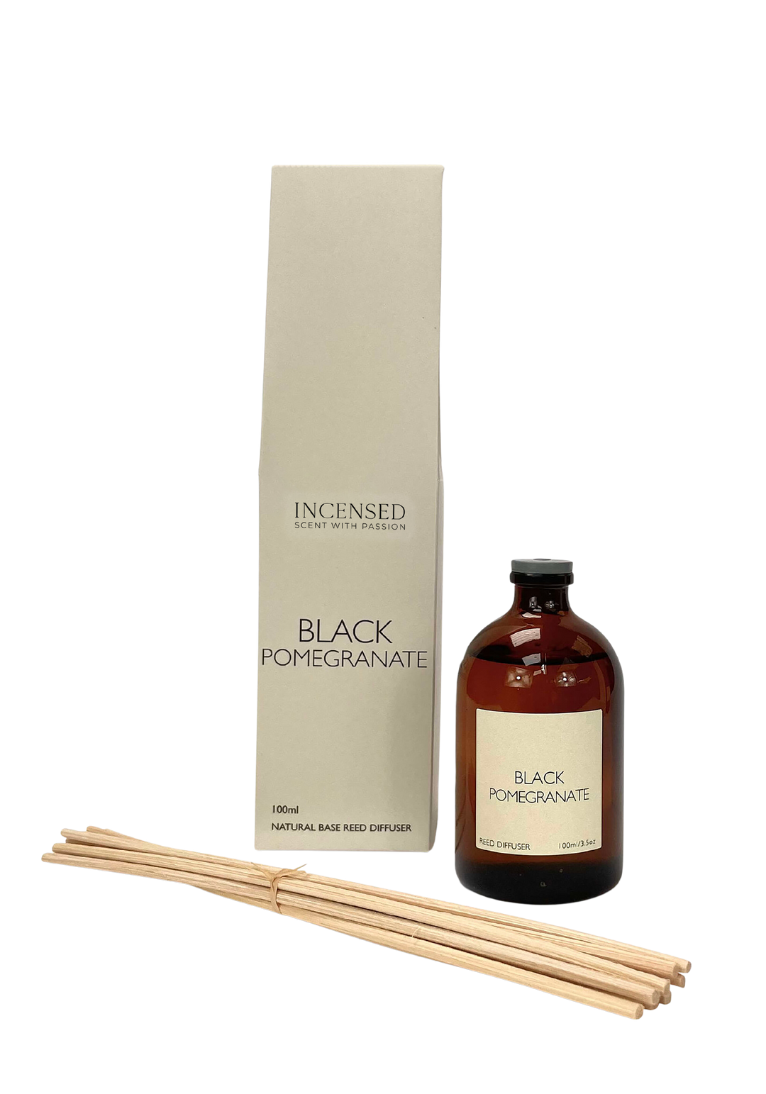 Black Pomegranate 100ml Brown Apothecary Reed Diffuser