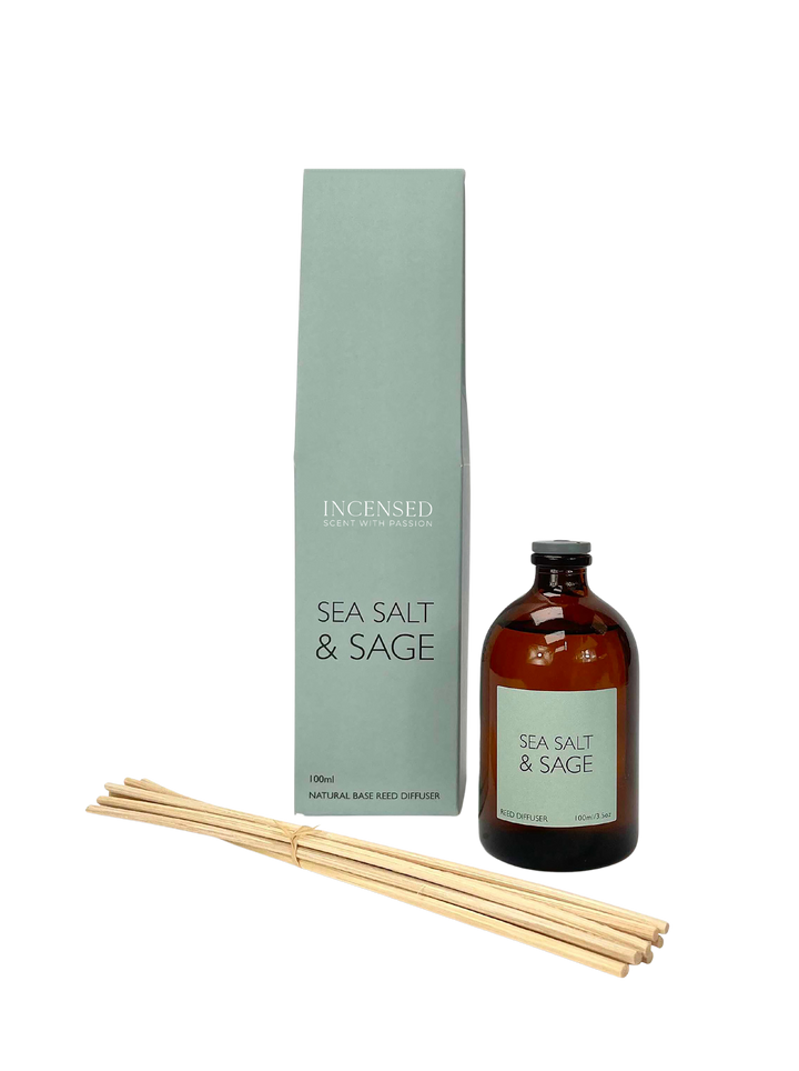 Sea Salt & Sage 100ml Brown Apothecary Reed Diffuser