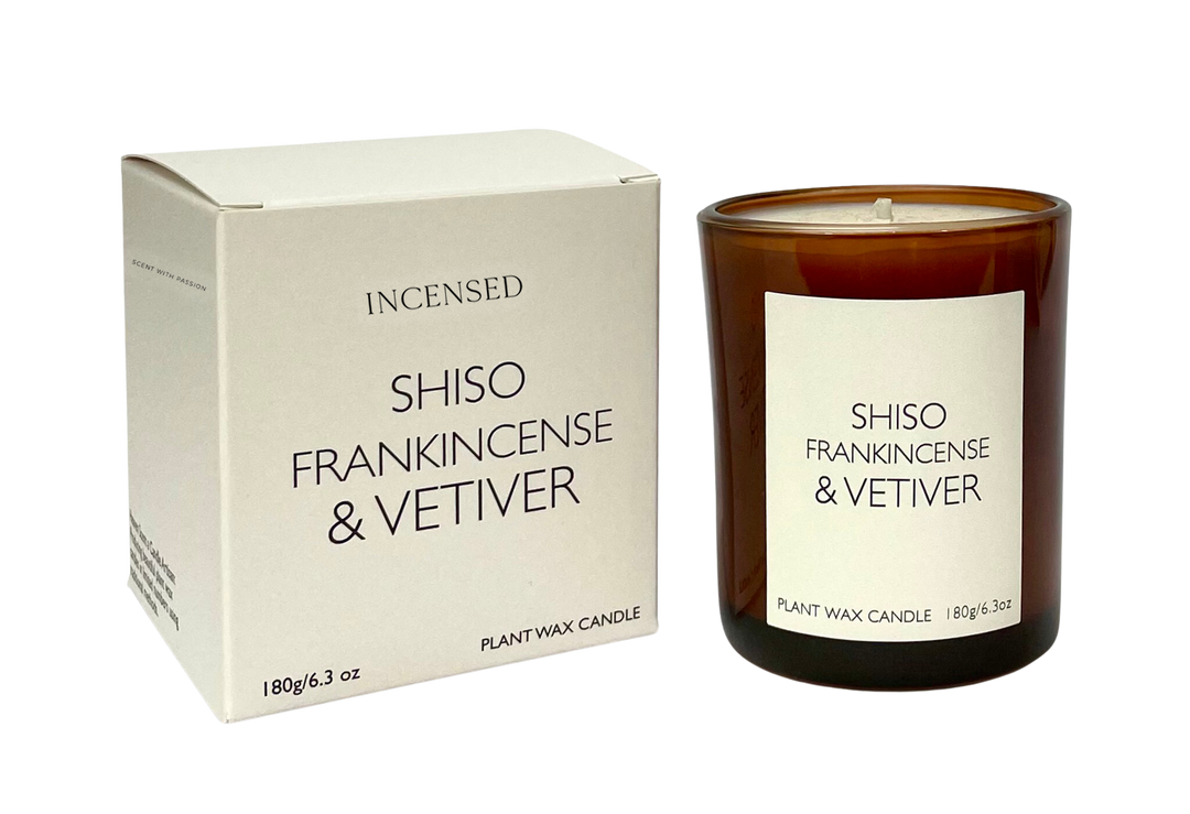 Shiso, Frankincense & Vetiver 20cl Amber Glass