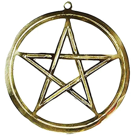 Brass Pentagram Wall Plaque