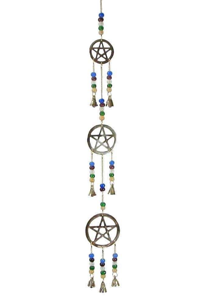 3 Pentacle Brass Wind Chime